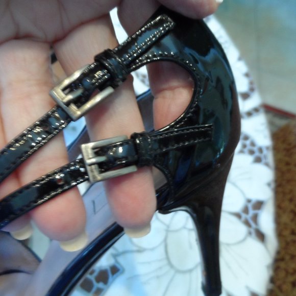 Alaia Paris Black Patent Leather Strappy Heels Size EU 38.5B US 8.5M - Picture 11 of 16